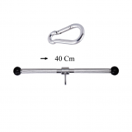 JIMX Profesyonel Lat Triceps Bar 40 cm Krom Kanca Hediyeli